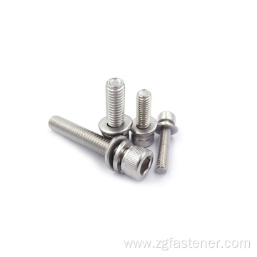 Round head screw with washer Hex socket head screw